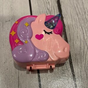 Magical Pink and Purple Unicorn Toy Case Polly pocket